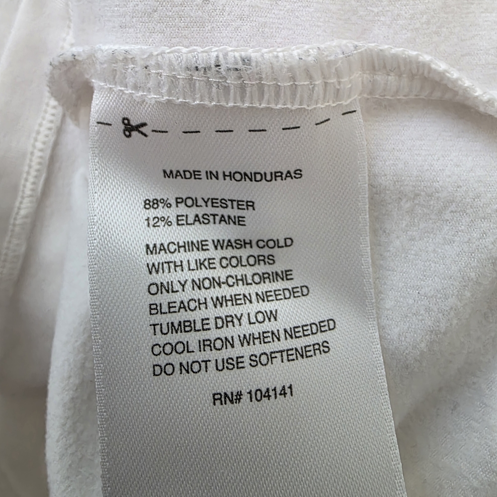 Reebok Youth L (12-14) White Playwarm Long Sleeve BreathableTop - Picture 4 of 6